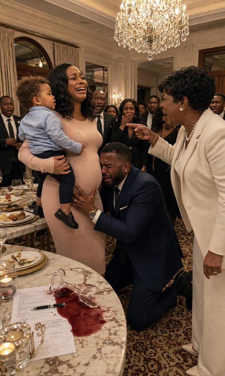 My husband invited me to a family dinner but when I arrived there was no food only a DNA test an angry mother in law and an accusation that shattered my world  “That child is not my son’s” she said in front of the entire family  Then just as they were throwing me out a stranger walked through the door carrying a secret that changed everything