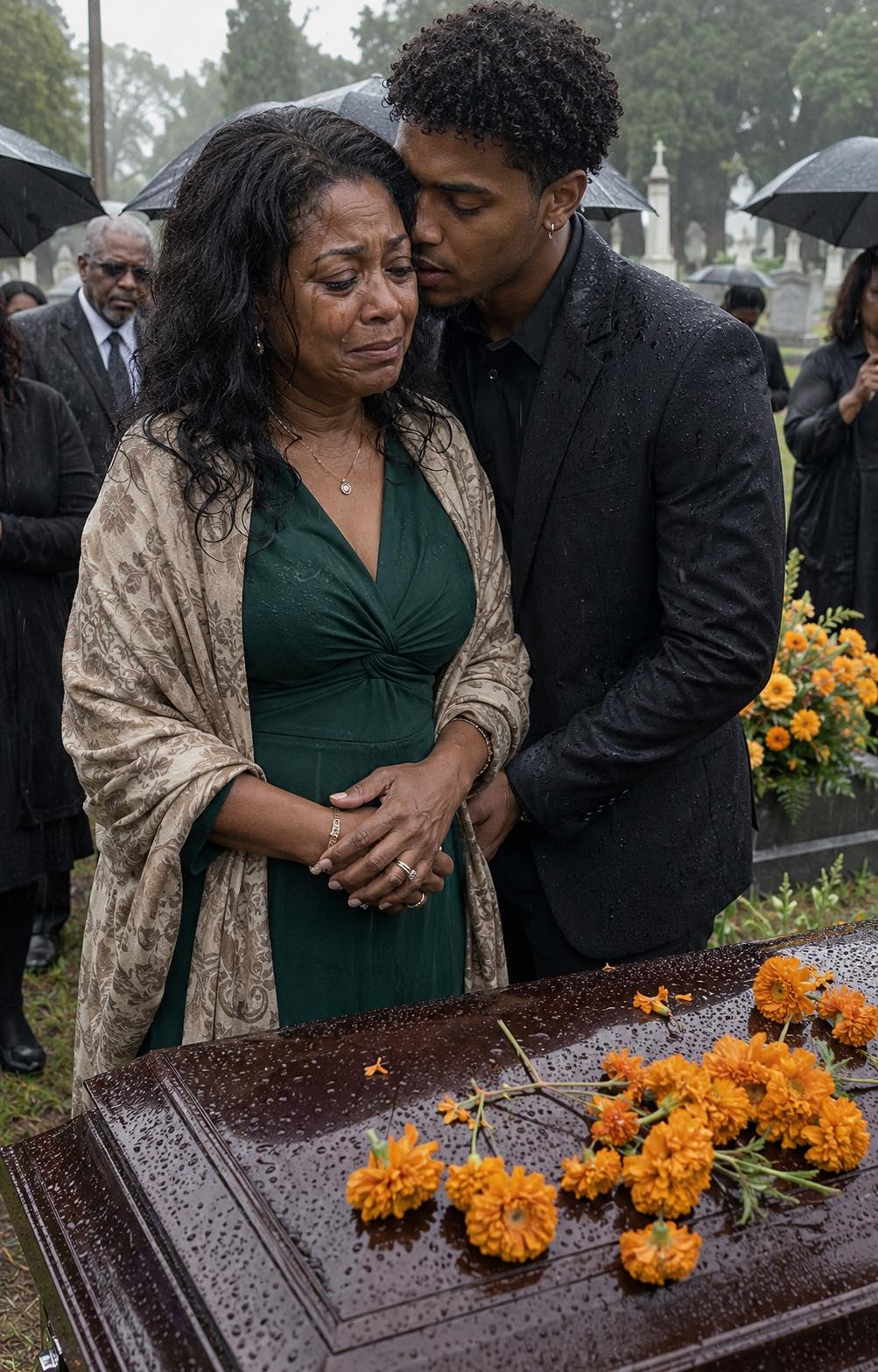 At my husband’s funeral, my son squeezed my hand. And he whispered, “You’re no longer part of this family.”
