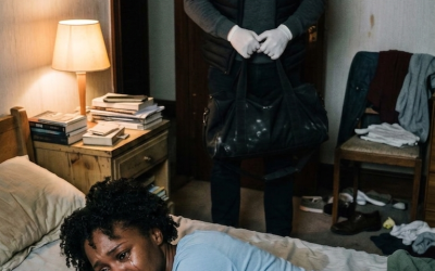 The night I came home early from a business trip and found my pregnant wife lying in the dark, her silk nightgown on backward and the floor marked with a damp towel and dark stains, something icy passed through my chest before I even understood what I was looking at.