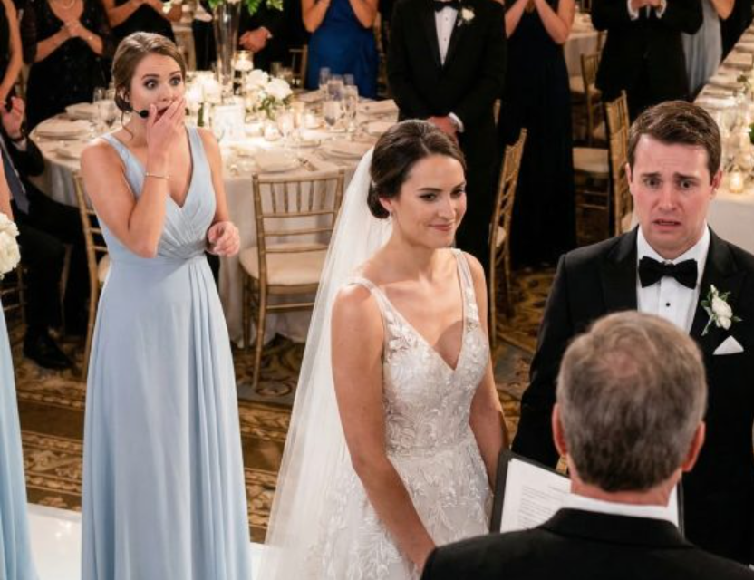 On my wedding day, I was about to say my vows when my maid of honor stood up and announced she was pregnant with my husband’s baby. 300 guests gasped. But instead of crying, I just smiled and said I’ve been waiting for you to finally tell everyone the truth. Her face went white. She had no idea what was coming next…