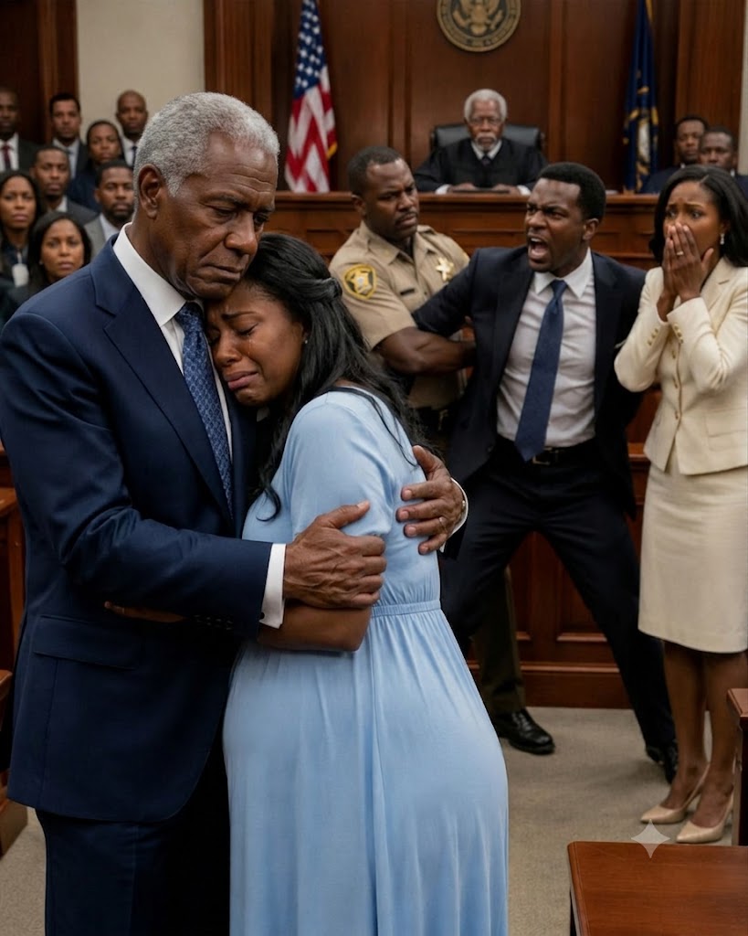 At my divorce hearing, I was left with nothing—until a billionaire walked in, claimed me and my unborn child as family, and turned my husband’s victory into shock and silence.