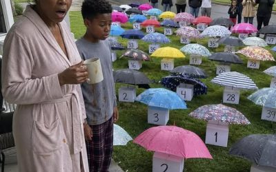 My Son Gave His Umbrella to a Pregnant Stranger in the Rain – The Next Morning, 47 Umbrellas Appeared on Our Lawn, Each With a Numbered Box That Made My Heart Stop