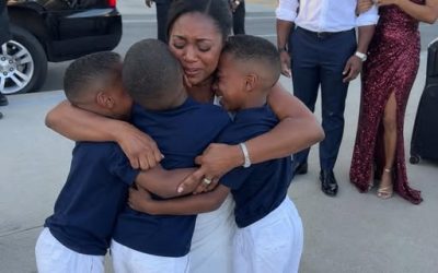 “My billionaire ex-husband sat beside me on a flight just to shame me—then three little boys stepped out of a Bentley and ran toward me, calling, “Mom!”